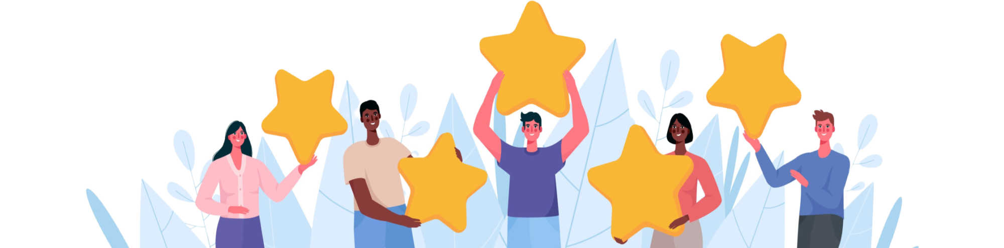 5-star customer rating graphic