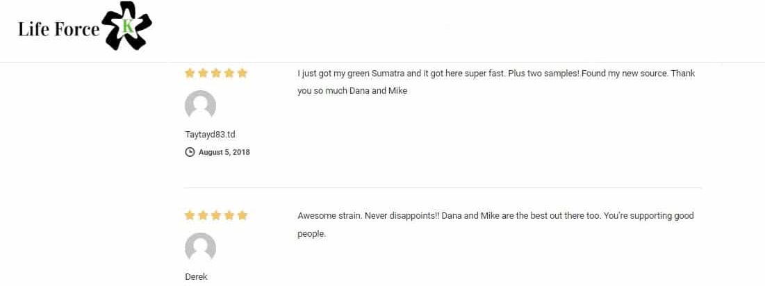 life force k kratom product reviews