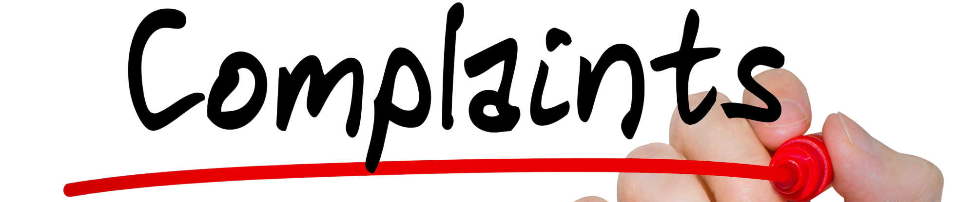 "Complaints" banner